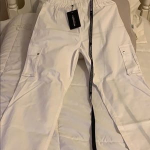 Pretty little thing cargo pants. Color white.